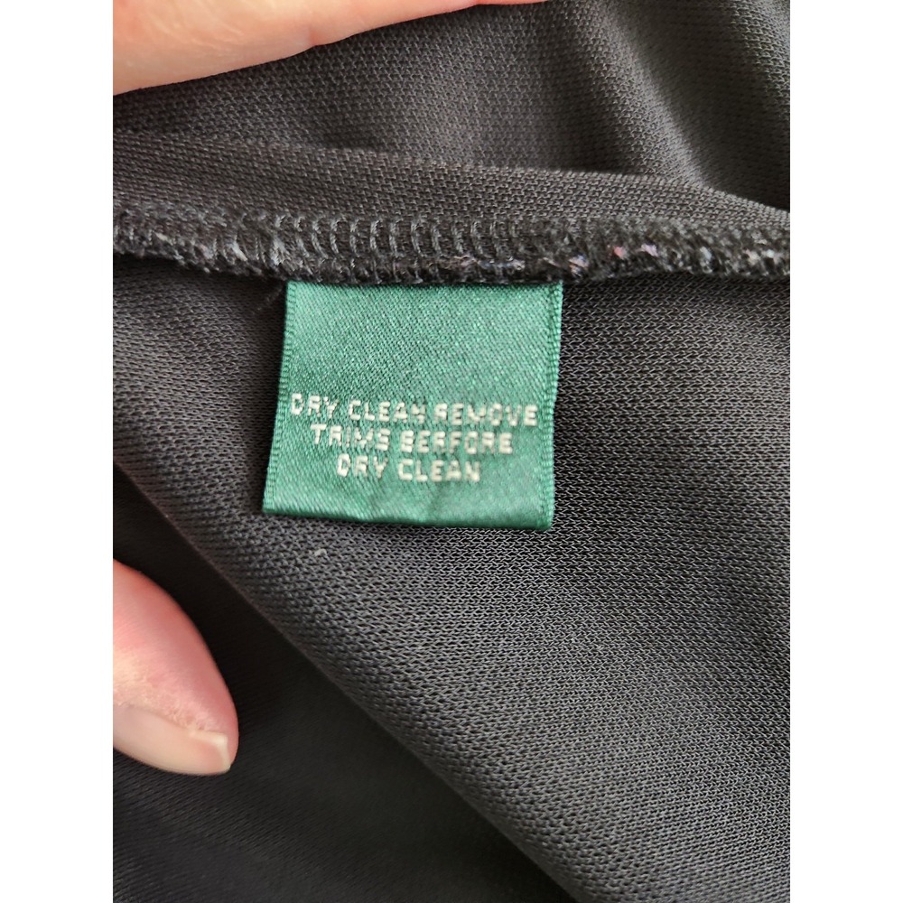 Ralph Lauren Fit and Flare Sleeveless Strappy Black Cocktail Dress Size 12 - Picture 9 of 9